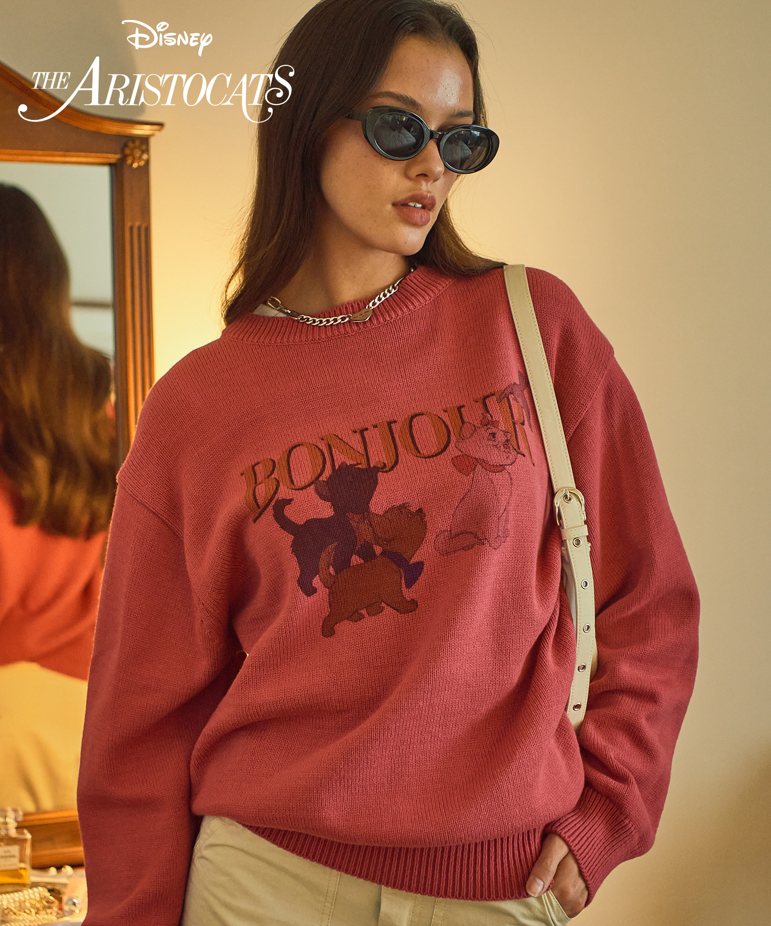 Aristocats_Sweater(Overfit)-Pink