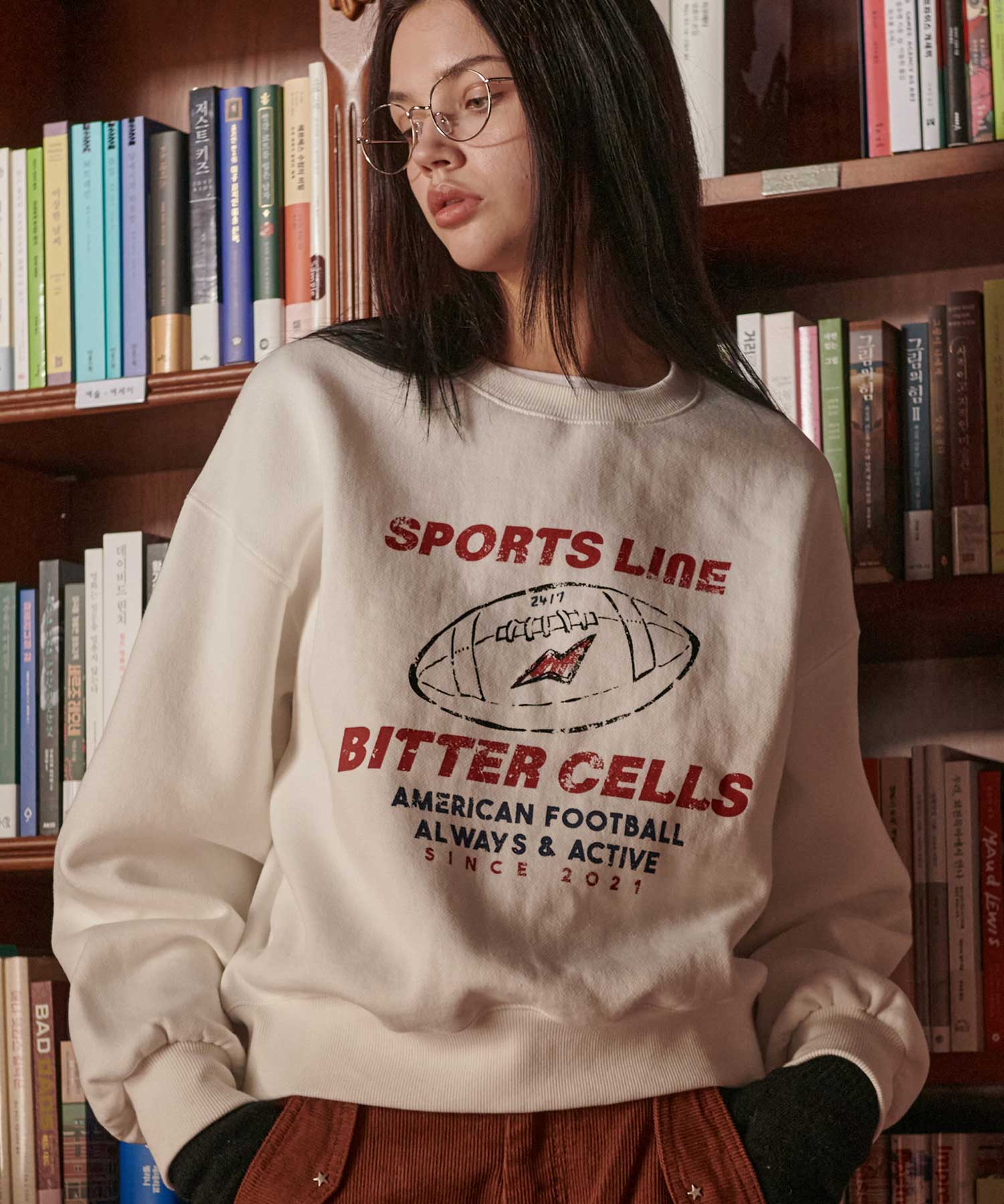 Rugby Ball Sweat Shirt-Ivory