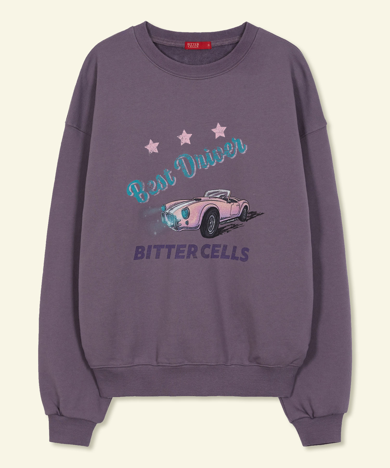 Vintage Racer Sweat Shirt-Purple